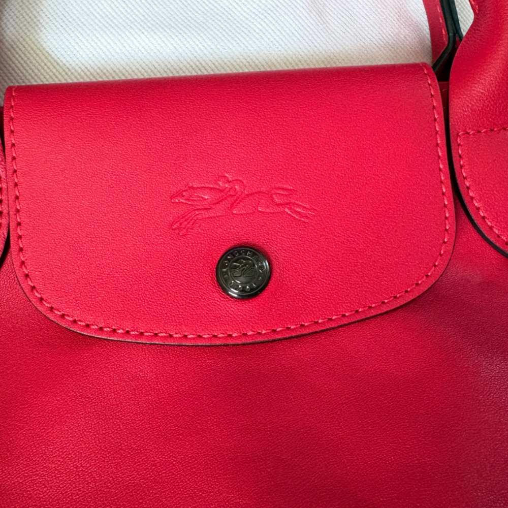 Longchamp Le Pliage Leather (made in France) -New & Authentic - Picture 3 of 13